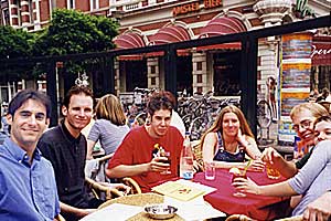 Lee with students in Amsterdam